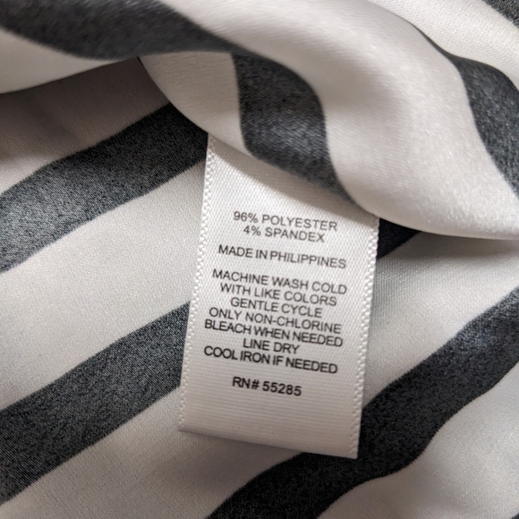 Express Black and White Stripes Top - Picture 8 of 8